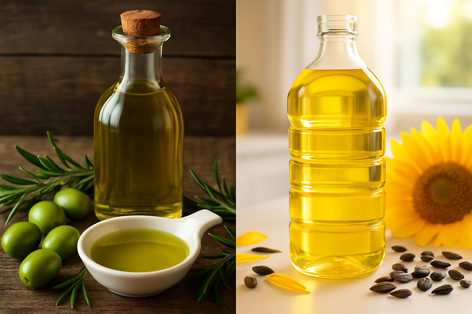 Ulei de măsline vs ulei de floarea-soarelui – care este mai sănătos?
