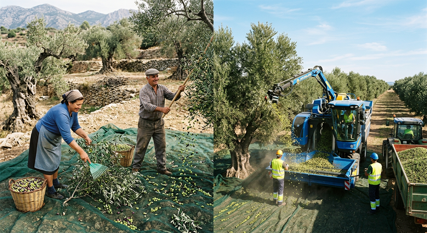 Cum se recoltează măslinele pentru ulei extravirgin – manual vs mecanic